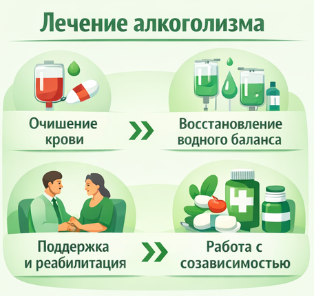 лечение алкоголизма в Камне-на-Оби этапы